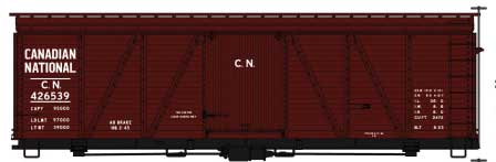 Fowler 36' Wood Boxcar - Kit -- Canadian National (Boxcar Red)