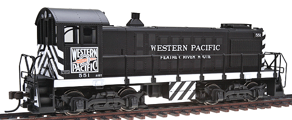 Alco S1 - Standard DC - Master(R) Silver -- Western Pacific #551 (black, white)