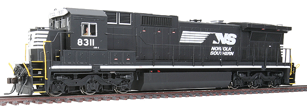 Master(TM) Series Gold Diesel GE Dash 8-40C w/Sound & DCC -- Norfolk Southern #8311 (black, Horse Head Logo)