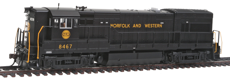 GE U30B Phase II High Nose w/Sound & DCC - Master(R) Gold -- Norfolk & Western #8467 (black, gold Lettering & Hamburger Logo)