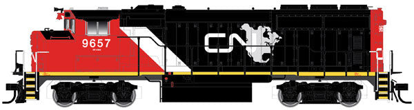 GMD GP40-2W CN Late Version w/Sound & DCC - Master Series Gold -- Canadian National #9645 (black, white, red; gray CNNA North America Logo)