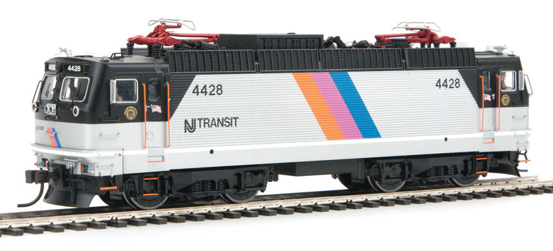 AEM-7/ALP-44 Electric w/Sound & DCC - Master(R) Gold -- NJ Transit #4428 (silver, black, purple, magenta, orange)