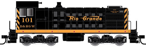 Alco S2 w/Sound & DCC - Master(R) Gold -- Denver & Rio Grande Western #114 (black, yellow)