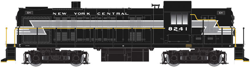 Alco RS3, Water-Cooled Exhaust w/Sound & DCC - Classic Gold -- New York Central #8235 (As-Delivered Lightning Stripe, black, gray)