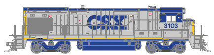 GE B23-7 Phase 1 Low-Nose w/Light, No Anticlimber w/Sound & DCC - Master Gol -- CSX #3109 (y, gray, blue, yellow, blue Roof)