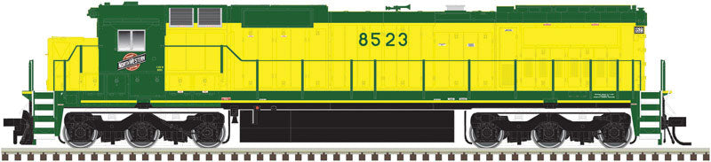 GE Dash 8-40C Phase I w/LokSound & DCC - Master(R) Gold -- Chicago & North Western #8523Ê(Safety Yellow, green)