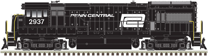 GE U33B w/Sound & DCC - Master(R) Gold -- Penn Central #2937 (black, white)