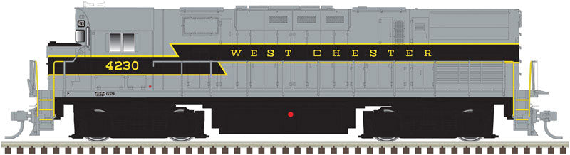 Alco C424 Phase 3 No Nose Headlight w/Sound & DCC - Master(R) -- West Chester Railroad #4213 (gray, black, yellow)
