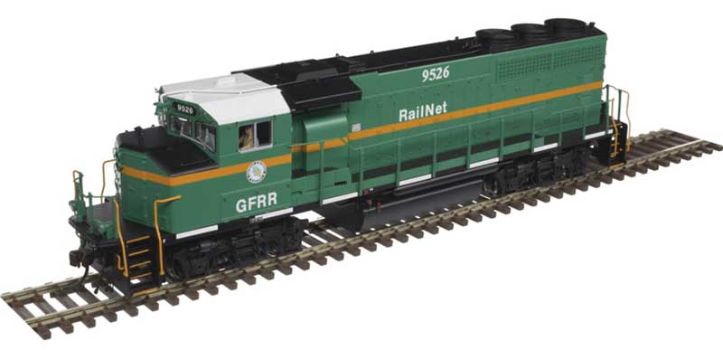 GMD GP40-2W - Standard DC - Master(R) -- Georgia & Florida Railnet #9526 (green, orange)