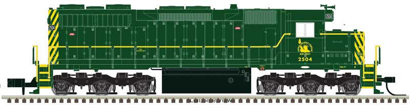 EMD SD35 Low Nose - LokSound & DCC - Master(R) Gold -- Central Railroad of New Jersey 2505 (green, yellow)