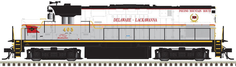 Alco C420 Phase 1 Low-Nose, Dynamic Brakes - ESU LokSound and DCC - Master G -- Delaware-Lackawanna 405 (white, gray, black)