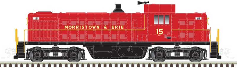 Alco RS1 - LokSound and DCC - Classic Gold -- Morristown & Erie 15 (red, yellow)