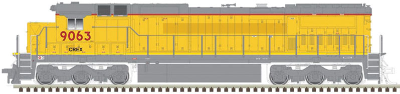 GE Dash 8-40C - LokSound and DCC - Master(R) Gold -- Citicorp Leasing CREX 9056 (Ex-UP, Armour Yellow, gray)