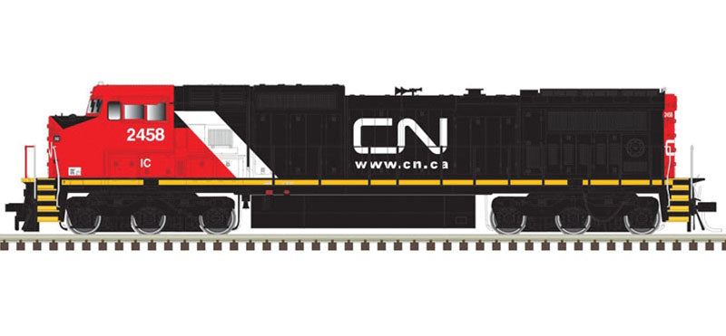 GE Dash 8-40CW - LokSound and DCC - Master(R) Gold -- Canadian National IC 2465 (black, red, white, Website Logo)