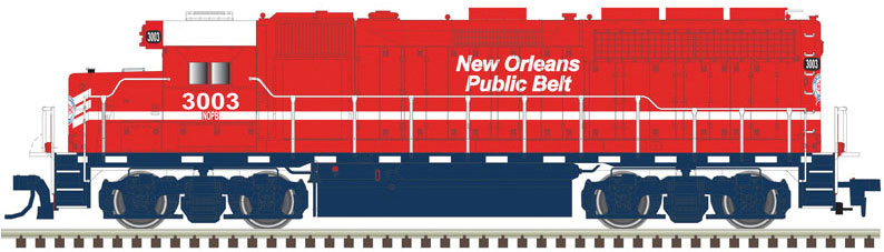 EMD GP40 Low Nose - LokSound and DCC - Master(R) Gold -- New Orleans Public Belt 3002 (orange, black)