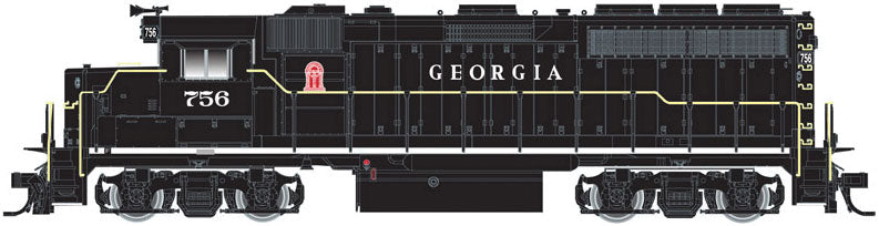 EMD GP40 Low Nose - LokSound and DCC - Master(R) Gold -- Georgia Railroad 754 (black, white)