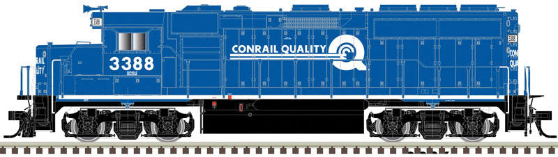 EMD GP40-2 - Standard DC - Master Silver(R) -- Conrail 3388 (blue, white, Quality Logo)