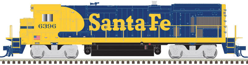 GE B23-7 Phase 1 Low Nose - LokSound and DCC - Master Gold -- Santa Fe 6400 (Warbonnet, blue, yellow)