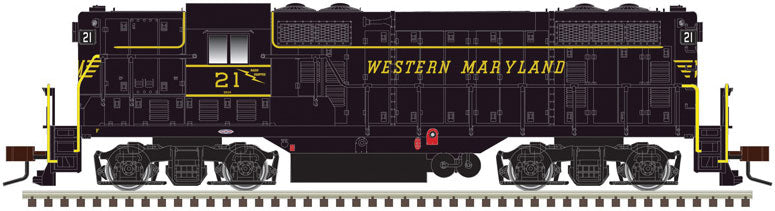 EMD GP7 - ESU Sound and DCC - Classic(R) Gold -- Western Maryland 23 (black, yellow)