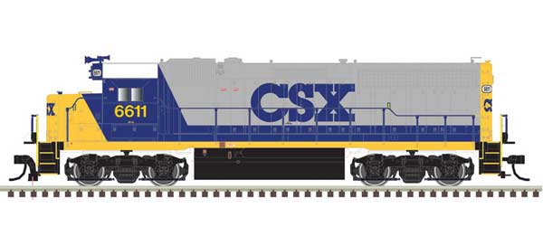 EMD GP40 - Standard DC - Master(R) Silver -- CSX 6641 (Bright Future, gray, blue, yellow)