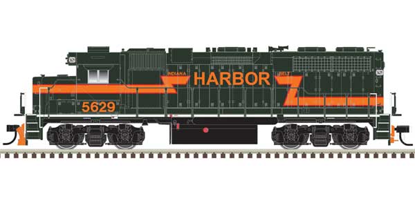 EMD GP38 Low Nose w/Ditch Lights - LokSound & DCC - Master(R) Gold -- Indiana Harbor Belt #5627 (black, orange)