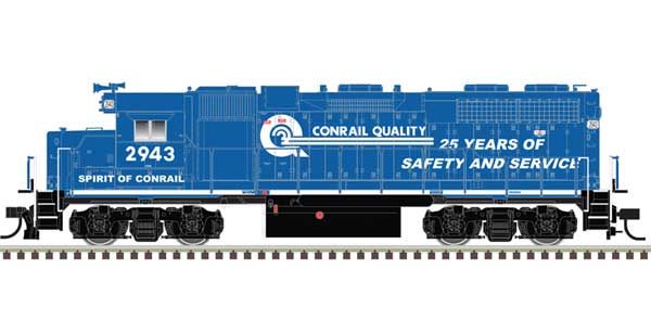 EMD GP38 Low Nose w/Ditch Lights - LokSound & DCC - Master(R) Gold -- Conrail #2943 (blue, white, Spirit of Conrail)