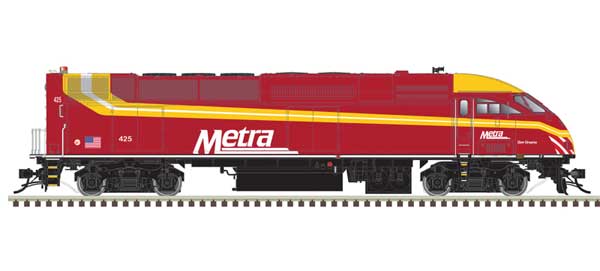 Motive Power Industries MP36PH-3C - Standard DC -- Metra #425 (Rock Island Heritage; red, yellow)