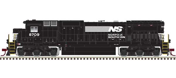 GE DASH 8-40C w/Front & Rear Ditch Lights - ESU LokSound & DCC - Master(R) Gol -- Norfolk Southern #8709 (black, white)