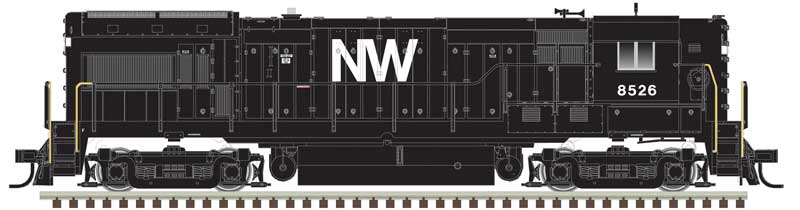 GE U30B High Nose - LokSound and DCC - Master(R) Gold -- Norfolk & Western #8532 (black, white, Block NW Logo)