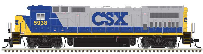 GE Dash 8-40B w/Ditch Lights - LokSound and DCC - Master(R) Gold -- CSX #5938 (YN2, gray, blue, yellow)