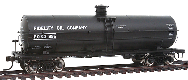 Master Line(R) ACF(R) 11,000-Gallon Tank Car No Platform - Ready to Run -- Fidelity Oil Company #995 (black)
