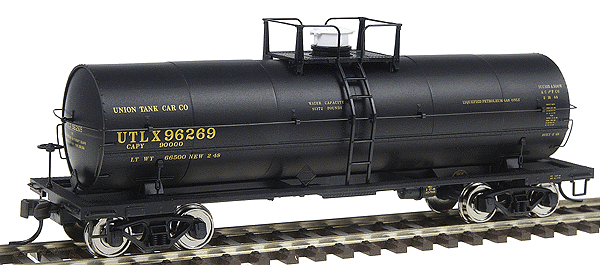 ACF 11,000-Gallon Tank Car w/Platforms -- Union Tank Car #96269 (black, white)