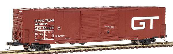 ACF 60' Auto Parts Double-Door Boxcar -- Grand Trunk Western #306360 (Boxcar Red, white)