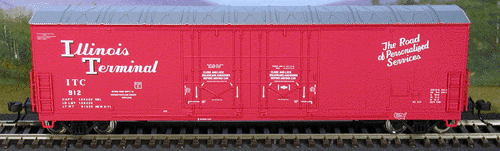Evans 53' Double Plug-Door Boxcar -- Illinois Terminal #912 (red, white)
