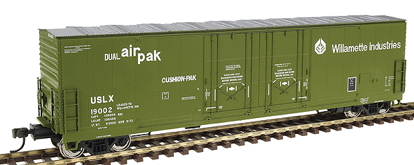 Evans 53' Double Plug-Door Boxcar -- Willamette Industries #19002