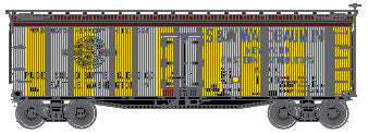 40' Wood Reefer - Ready to Run - Master(R) -- Puget Sound Butter & Egg Co. PSRX #1009 (yellow, Boxcar Red)