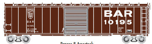 Postwar 50' Single-Door Boxcar 8' Door - Ready to Run - Master(R) -- Bangor & Aroostook #10137 (Boxcar Red, Billboard BAR)