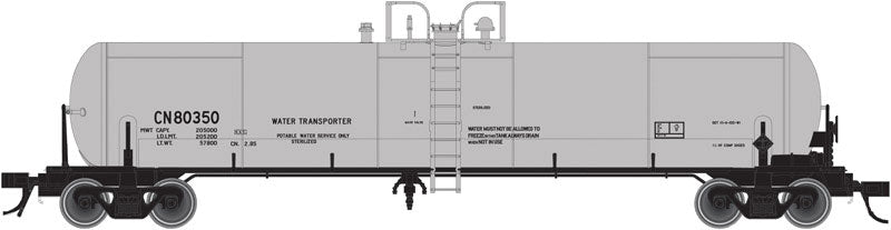 GATX 20,700-Gallon Tank Car - Ready to Run - Master(R) -- Canadian National #80371 (gray)