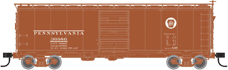 1932 ARA 40' Steel Boxcar - Ready to Run - Master(R) -- Pennsylvania Railroad #36984 (Tuscan, Circle Keystone Logo)