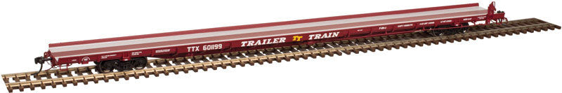 ACF 89' F89-J Flatcar - Ready to Run -- Trailer-Train #601089 (As-Delivered, Boxcar Red)