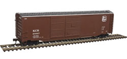 Postwar 50' Double-Door Boxcar - Ready to Run - Master(R) -- Kansas City Southern #20958 (Boxcar Red)