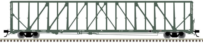 73' Center-Partition (Centerbeam) Flatcar - Ready to Run - Master(R) -- Desticon/Northern Oklahoma #733840 (green)