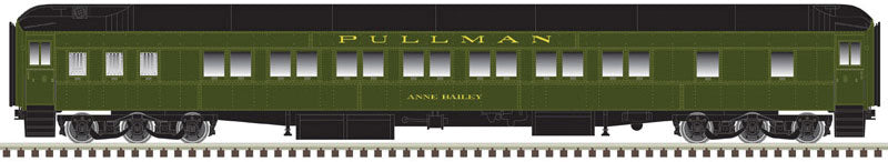 Pullman Heavyweight 14-Section Sleeper - Ready to Run -- Pullman RI Prairie Lawn (Pullman Green)