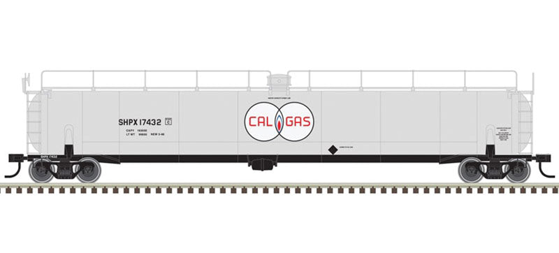 ACF 33,000 Gallon Tank Car - Ready to Run - Master(R) -- Cal Gas SHPX #17433 (red, gray, white, black)
