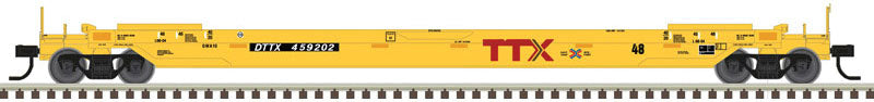 Gunderson 48' All-Purpose Well Car - Ready to Run -- TTX 456227 (yellow, black, red, Next Load Any Road Slogan)
