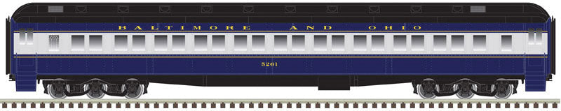 Heavyweight Paired-Window Coach - Ready to Run - Master(R) -- Baltimore & Ohio #5276 (blue, gray, black)
