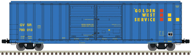 FMC 5503 52' Double-Door Boxcar - Ready to Run - Master(R) -- Golden West Service 780002 (blue, yellow, red)