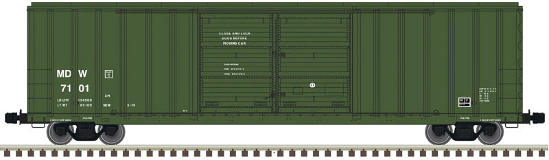 FMC 5503 52' Double-Door Boxcar - Ready to Run - Master(R) -- Minnesota, Dakota & Western 7101 (green, white)
