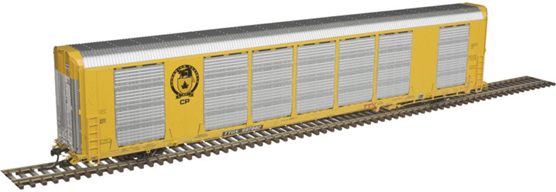 Gunderson Multi-Max Enclosed Auto Rack - Ready to Run -- Canadian Pacific #697886 (Rack# 9175; yellow, Black Beaver Logo)