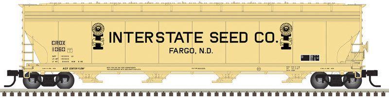 ACF 5701 Centerflow Grain Hopper - Ready to Run - Master(R) -- Interstate Seed Co. CRDX #1058 (yellow, black)
